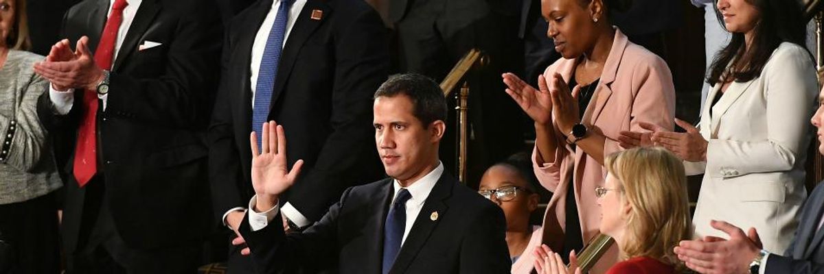 'No Better Distillation of Washington': Democrats and GOP Join Trump in Standing Ovation for Failed Venezuelan Coup Leader Juan Guaido