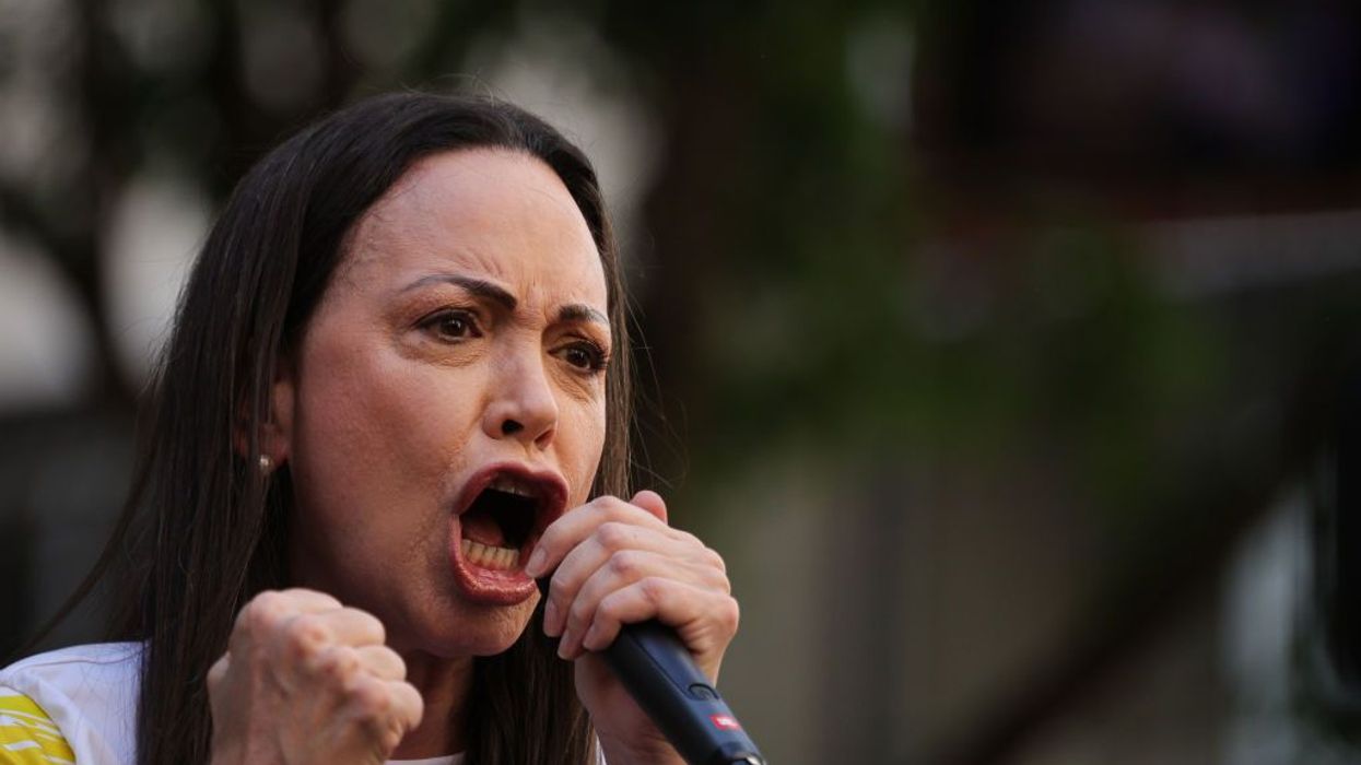 Venezuelan Opposition Leader Machado Is Intercepted After Joining Anti-government Protest