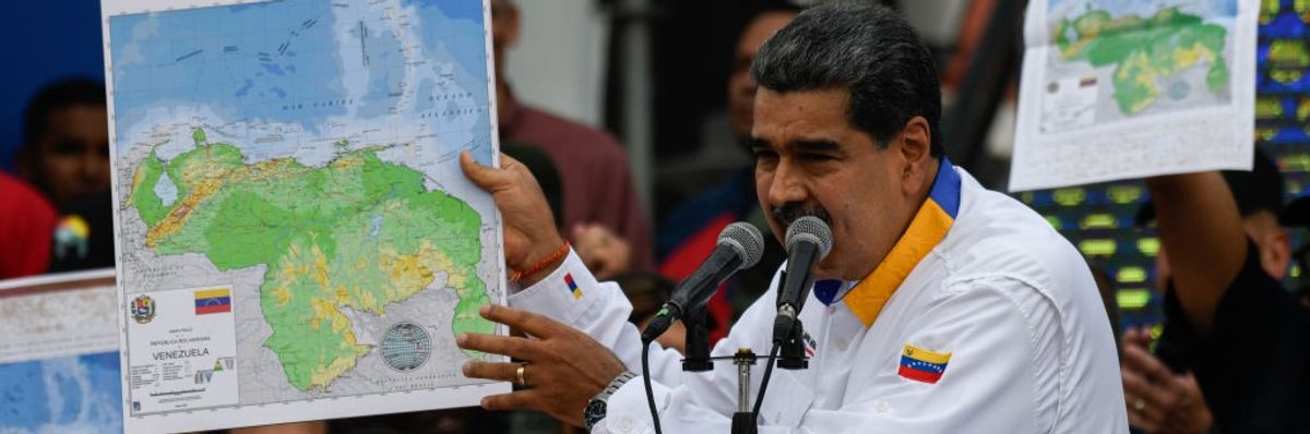 Venezuelan President Maduro speaks on the dispute over Essequibo territory