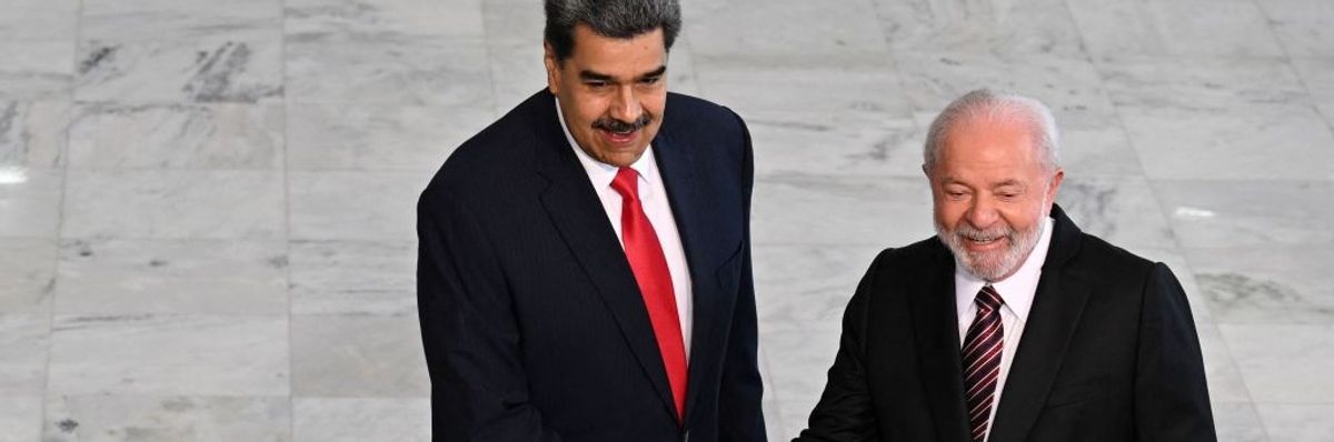 Venezuelan President Nicolas Maduro and Brazilian President Luiz Inacio Lula da Silva