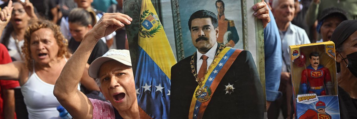 VENEZUELANS demanding release of Nicolas Maduro