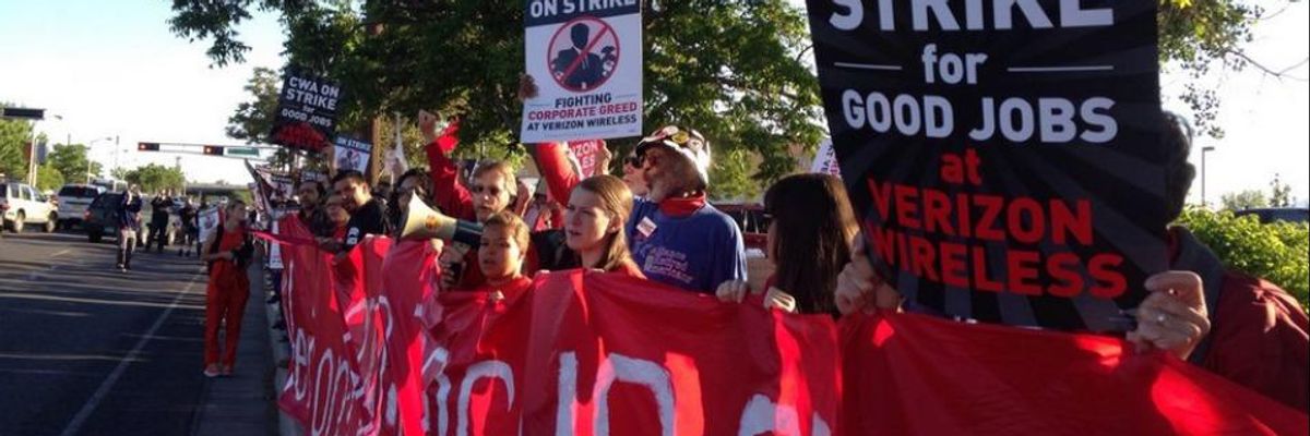 Verizon Strike Surges as Workers Demand Right to 'Make a Decent Living'
