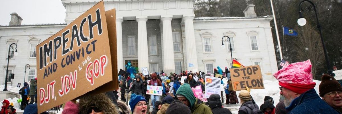 Vermont demonstrators protest Trump on Women's Day