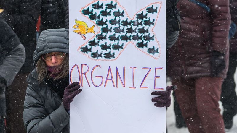 Vermont demonstrators protest Trump on Women's Day