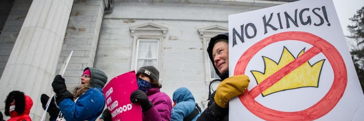 Vermont demonstrators protest Trump on Women's Day