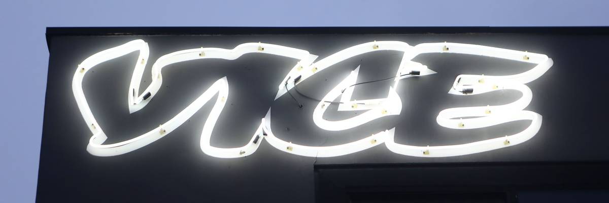 Vice logo lit-up.