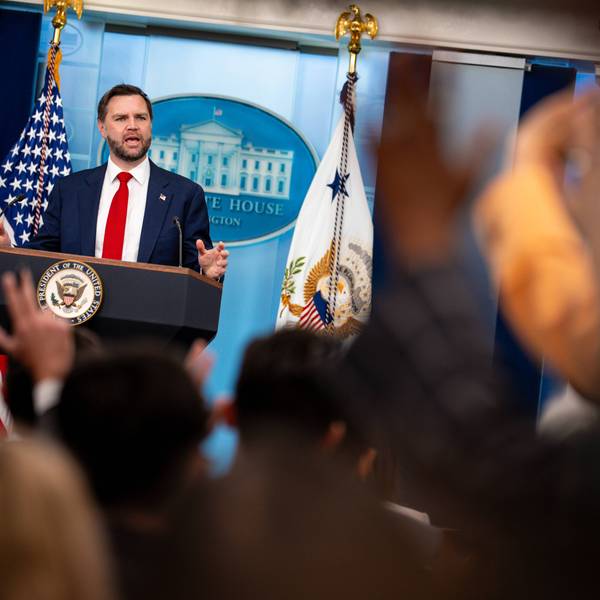 Vice President JD Vance Holds Press Briefing At The White House