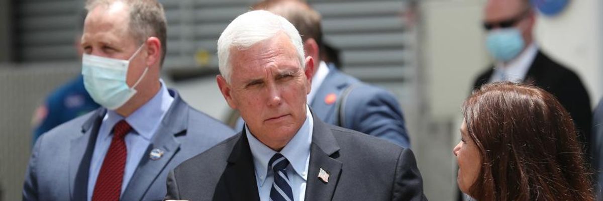 'As Pathetic as It Is Reckless': Mike Pence Ripped for Dismissing Surge in Covid-19 Cases