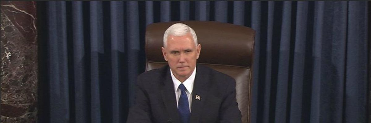 With Covid-19 Rife Among VP Staffers, Democrats Says Pence Presiding Over Senate a 'Violation of Common Decency'