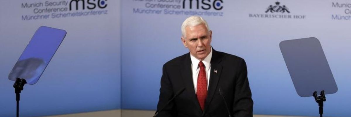 WATCH: Pence Met with Icy Silence in Munich, Praising Trump and Attempting to Bully Leaders on Foreign Policy