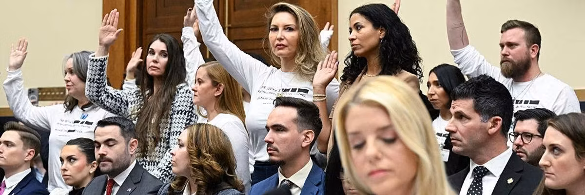 Pam Bondi Refuses to Apologize to Epstein Survivors Standing Right Behind Her During House Hearing