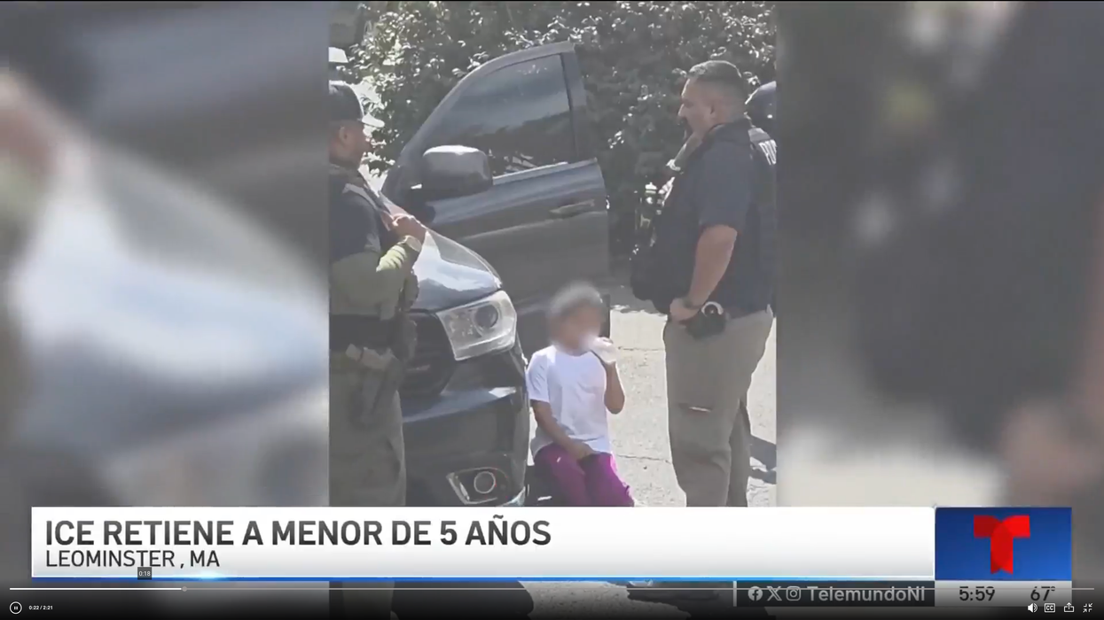 Video footage shows agents holding a 5-year-old girl while attempting to pressure her immigrant father to leave their home