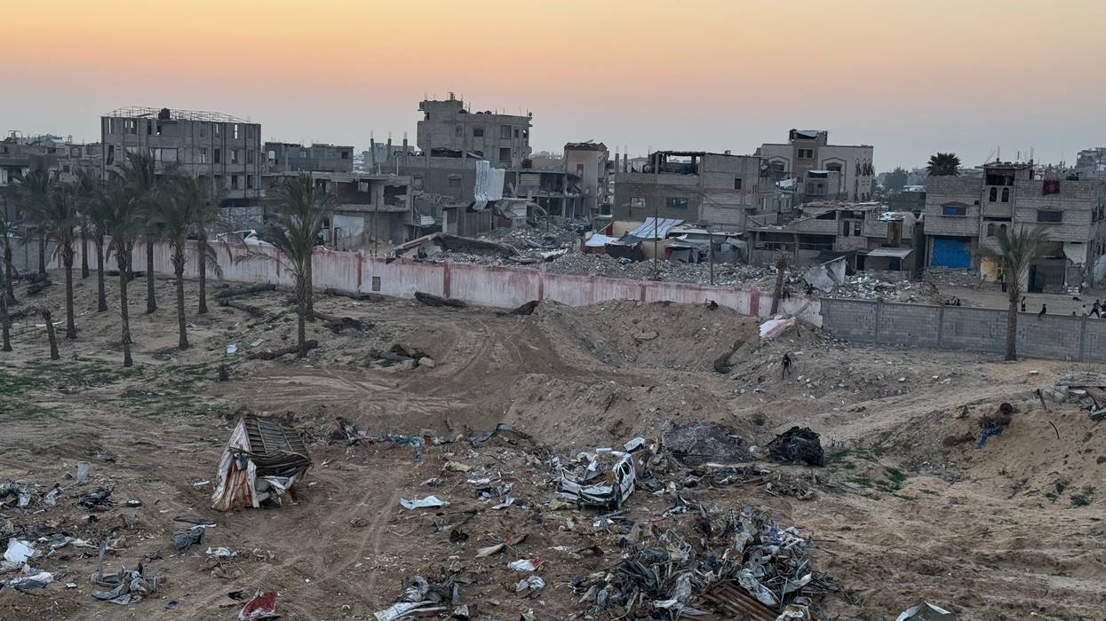 View from hospital balcony in Gaza.