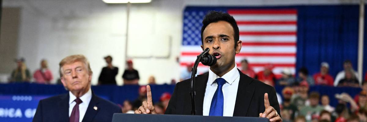 Vivek Ramaswamy and Donald Trump