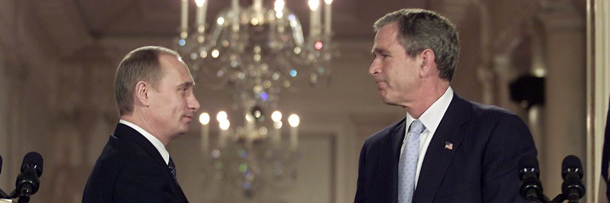 Vladimir Putin and George W. Bush
