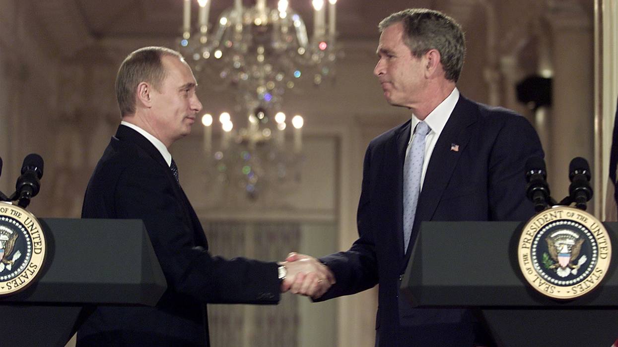 Vladimir Putin and George W. Bush