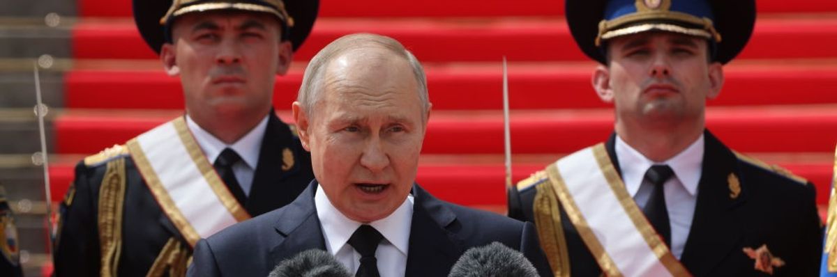 Vladimir Putin speech in June of 2023 following aborted rebellion