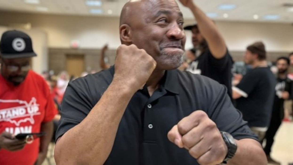 Volkswagen workers celebrate union win.