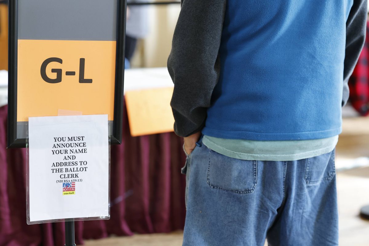 Voters Head To The Polls For New Hampshire's Primary Election For The Midterms