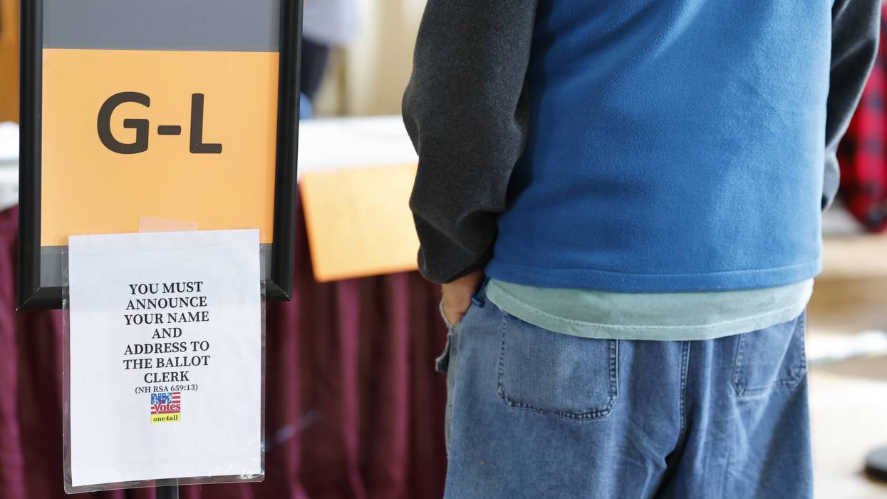 Voters Head To The Polls For New Hampshire's Primary Election For The Midterms