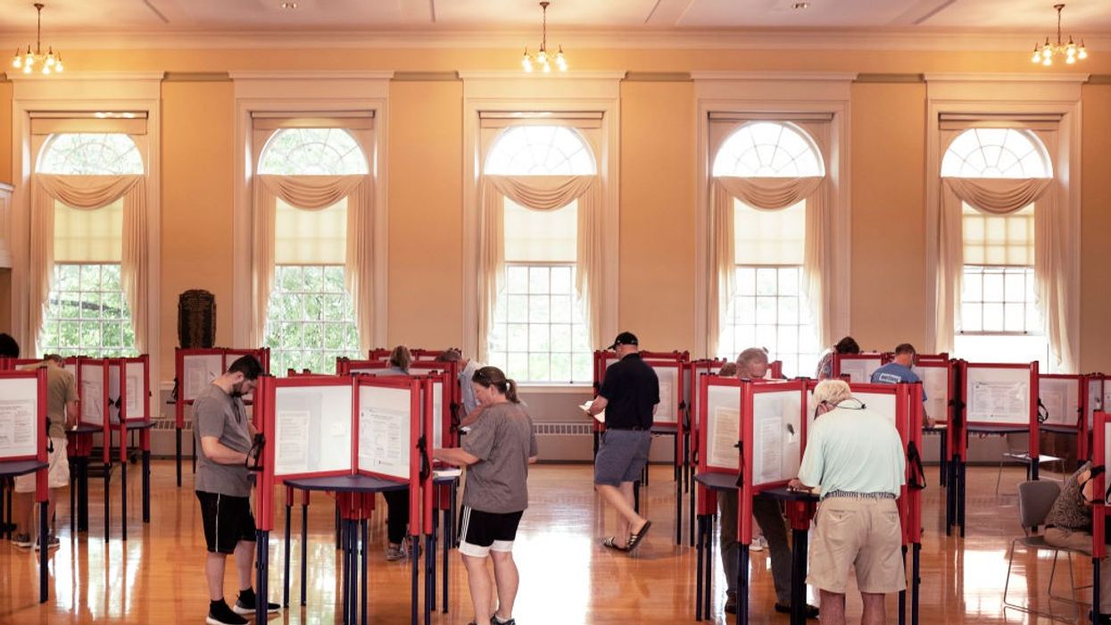 Voting at Kennebunk Town Hall