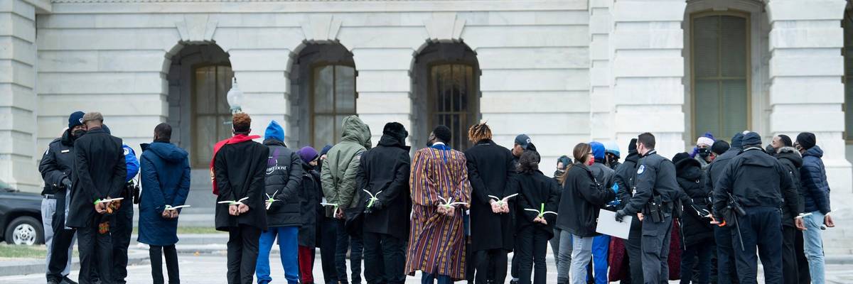 voting right supporters arrested