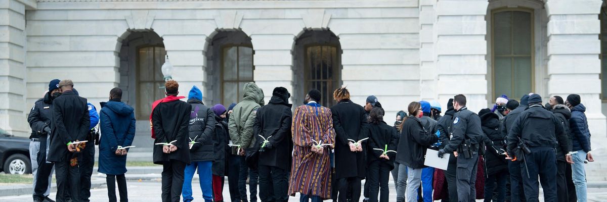 voting right supporters arrested