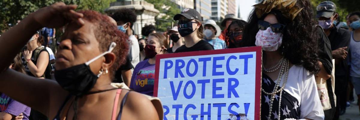 voting rights activists marching