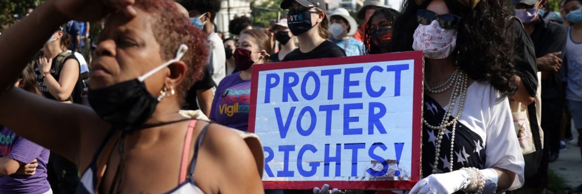 voting rights activists marching