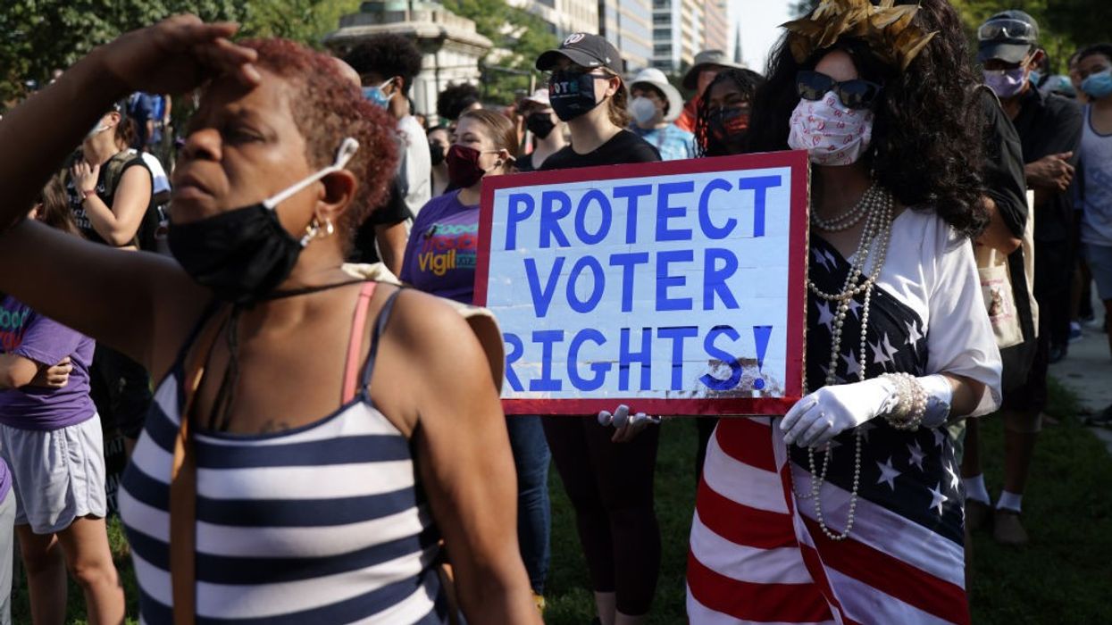 voting rights activists marching