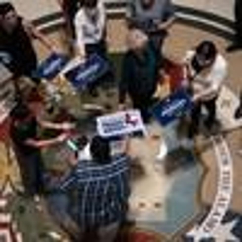 Voting rights advocates at Texas State Capitol rotunda