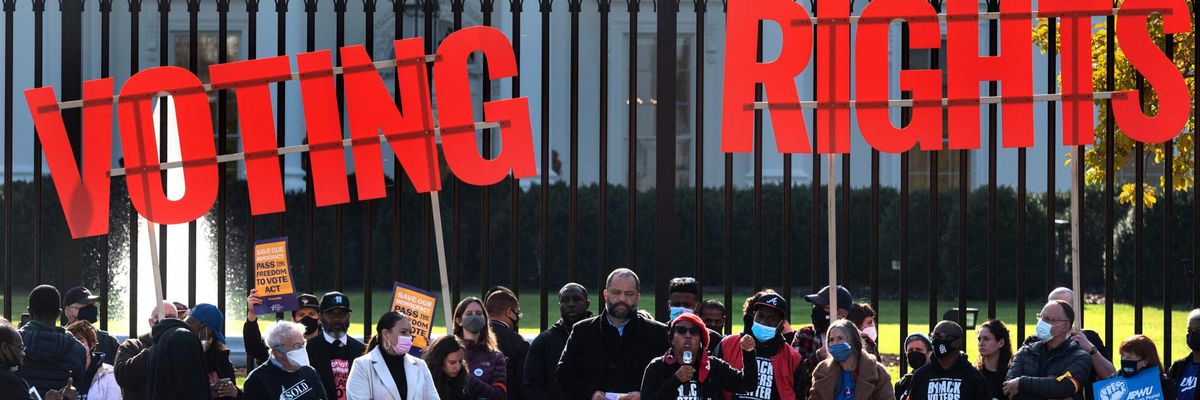 voting rights protest at the White House
