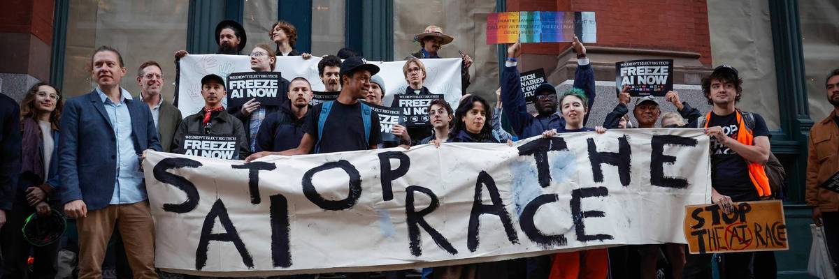 Walkout Held Nationwide To Protest AI Development