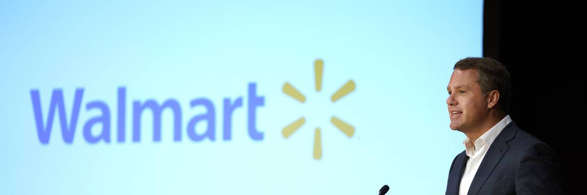 Walmart CEO Doug McMillon speaks at the company's annual shareholder meeting