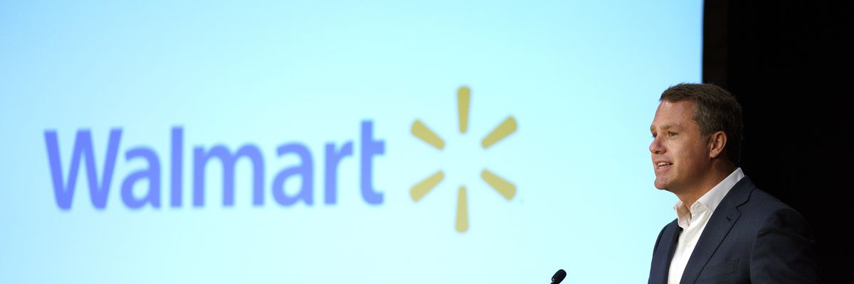 Walmart CEO Doug McMillon speaks at the company's annual shareholder meeting