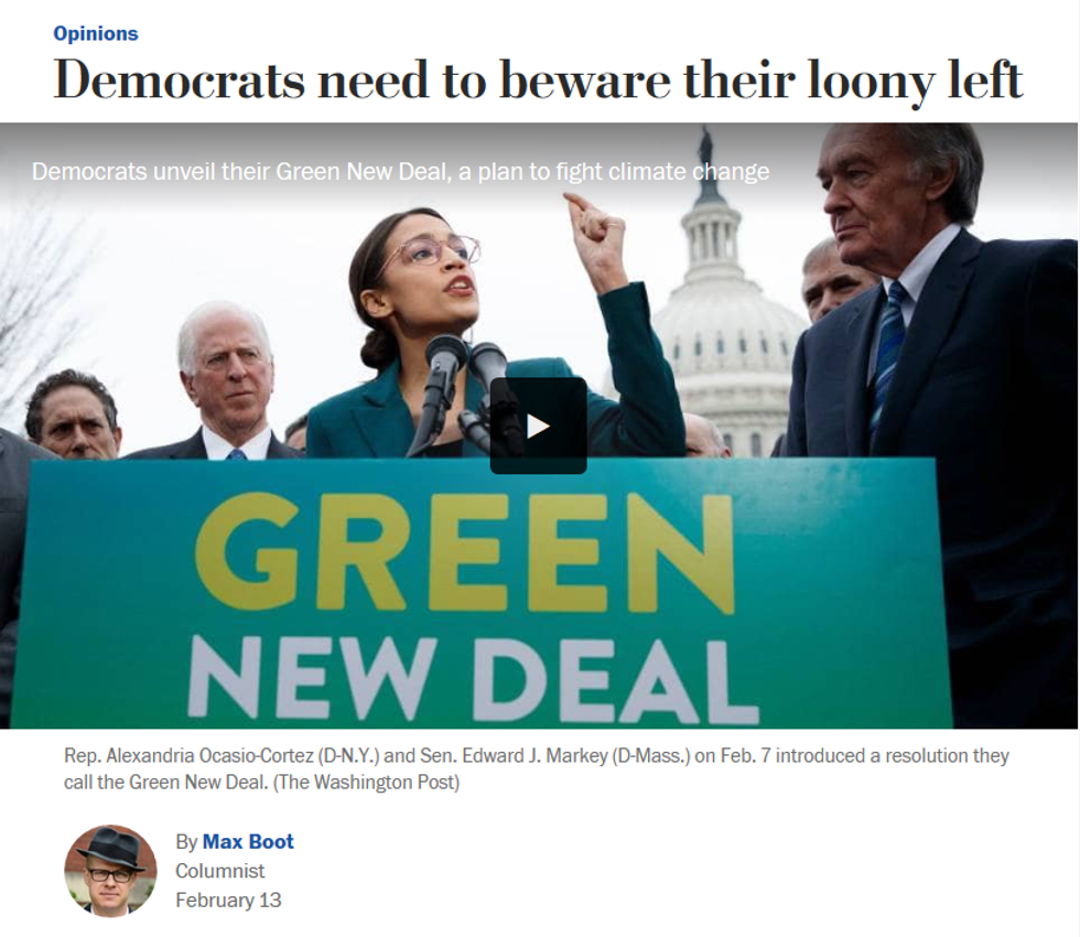 WaPo: Democrats Need to Beware Their Loony Left