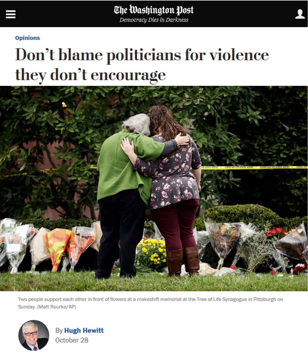 WaPo: Don't Blame Politicians for Violence They Don't Encourage