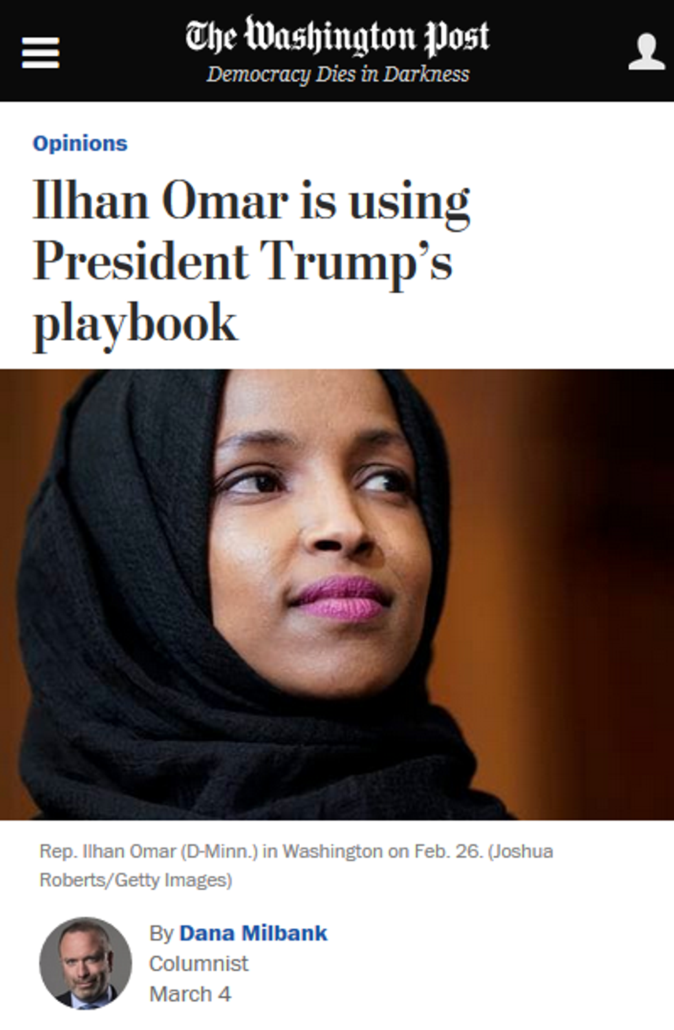 WaPo: Ilhan Omar is using President Trump's playbook