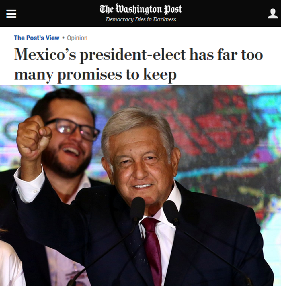 WaPo: Mexico's president-elect has far too many promises to keep