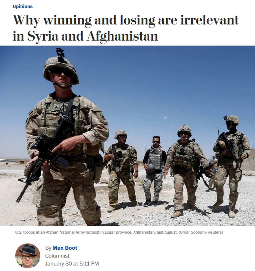 WaPo: Why winning and losing are irrelevant in Syria and Afghanistan