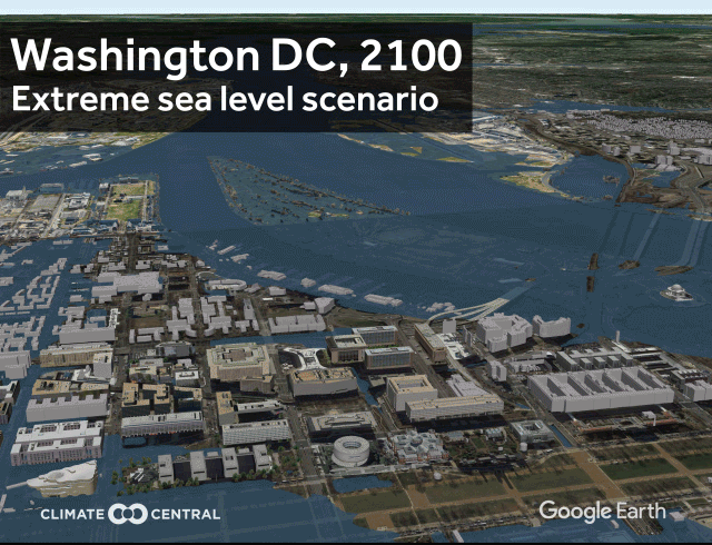 Washington, D.C. flooded in 2100