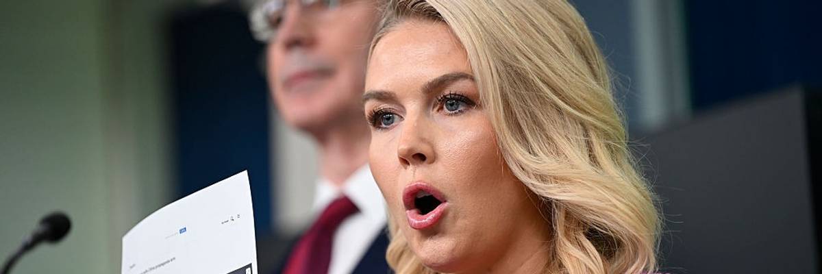 WASHINGTON, DC - APRIL 29: President Trump's Press Secretary Ka