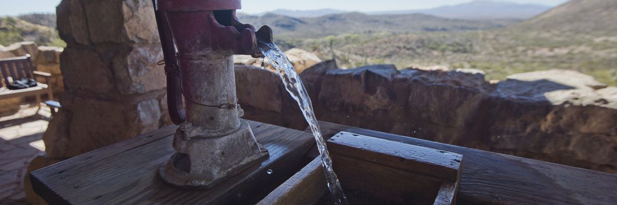 Water coming out of pump