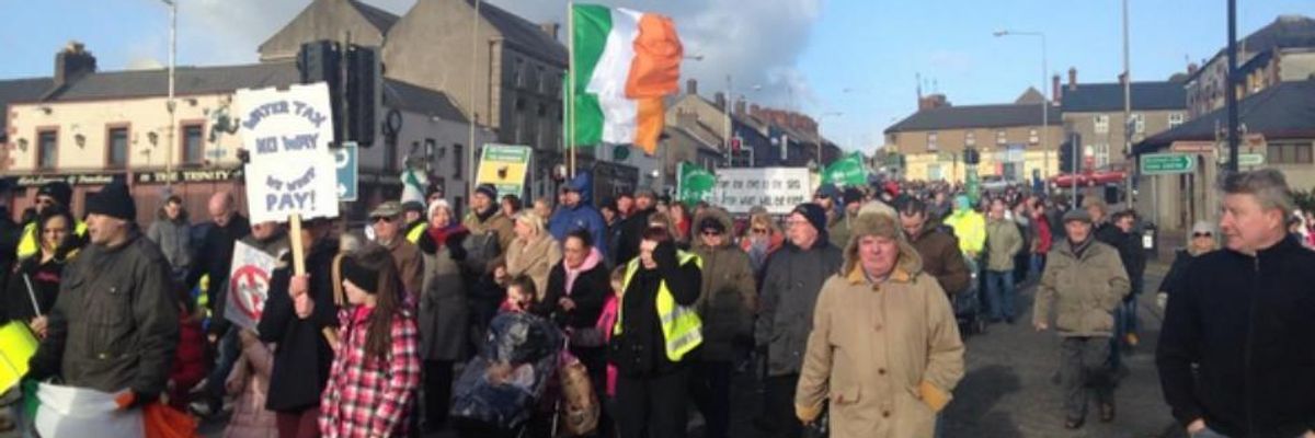Irish Water Tax Rebellion Marches on as Thirty Thousand Take to Streets