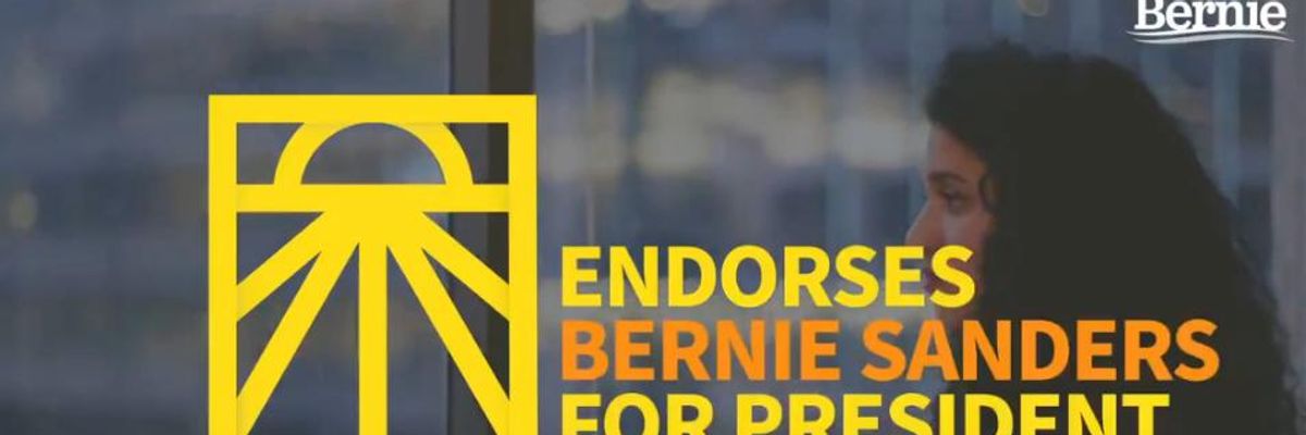 For Grasping Scope of Climate Crisis and 'Fully Embracing' Green New Deal, Youth-Led Sunrise Movement Endorses Bernie Sanders