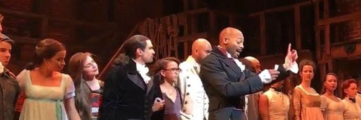 Booed on Broadway, Pence Gets Lesson in 'American Values' from Hamilton Cast