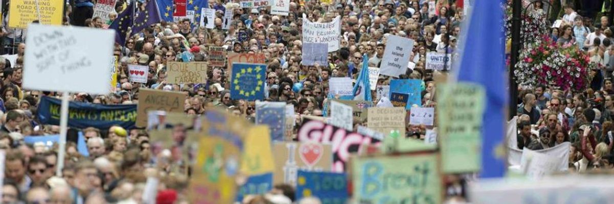 Tens of Thousands March for European Unity in Anti-Brexit Demonstration