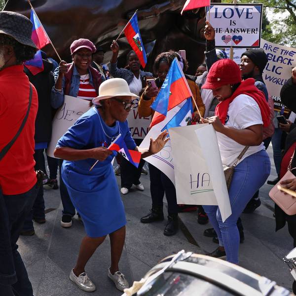 'We defeat hate together.' Haitians, others rally in Boston after Trump, Vance target Haitians in Springfield, Ohio.
