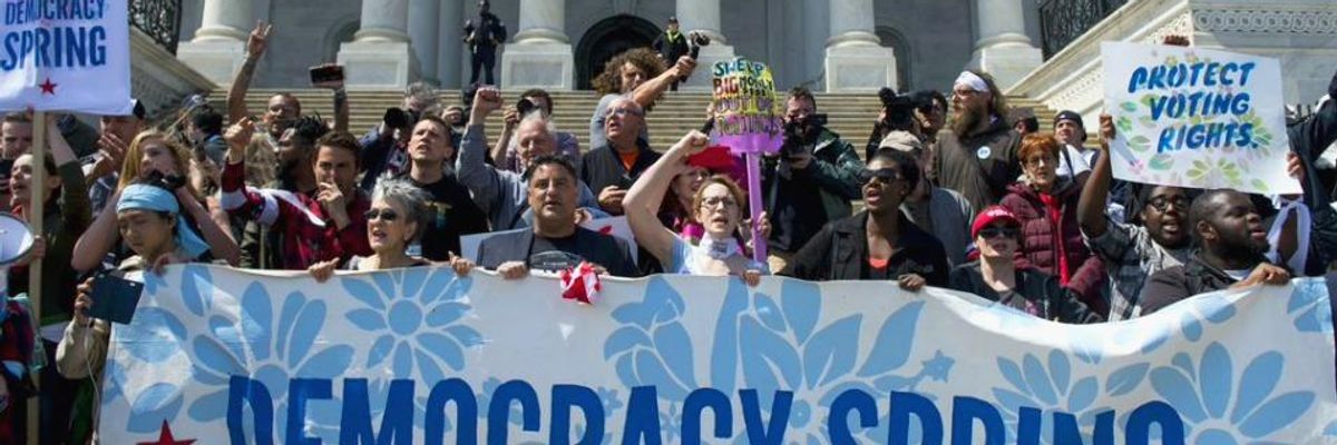 'Just the Beginning' as 400 Arrested on Capitol Steps Protesting Big Money in Politics