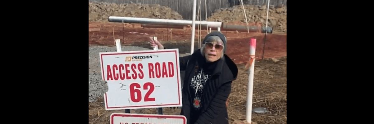 Jane Fonda Arrives in Minnesota to Back Line 3 Opponents